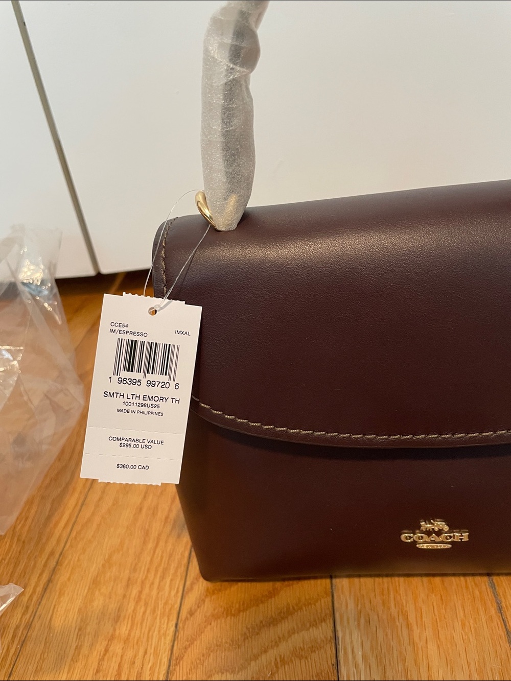NWT Coach Emory crossbody in Espresso - Picture 4 of 10